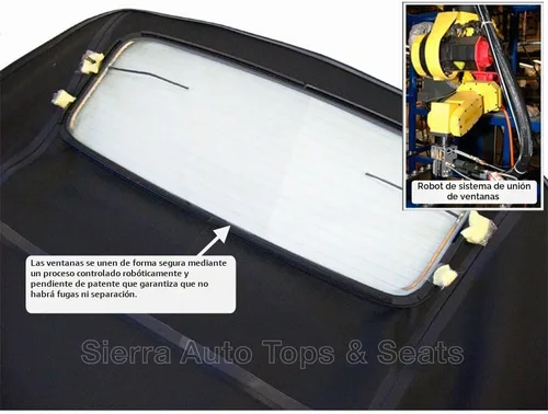 Vista 3 de Audi A4, capota completa para convertible con ventada de vidrio, fabricada con tela alemana A5 original, Negro