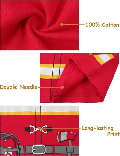 Vista 4 de A&J DESIGN Toddler & Kids Pajama Sets, 100% Cotton 2-Piece Pjs