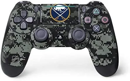 Vista 11 de Skinit Decal Gaming Skin Compatible with PS4 Pro/Slim Controller - Officially Licensed NHL Buffalo Sabres Distressed Design