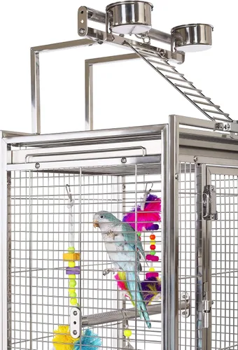 Vista 8 de Prevue Pet Products Pequeña jaula para pájaros de acero inoxidable