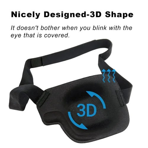 Vista 9 de Conjunto de parches para ojos: 6 parches suaves y ajustables para ambliopía y 2 parches médicos 3D para ojos (ojo derecho)