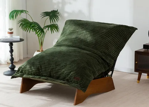 Vista 14 de MAXYOYO Silla ajustable para sala de estar, silla puff de 3 posiciones con funda extraíble, silla decorativa tapizada con marco, sillón reclinable