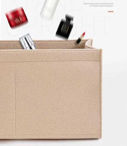 Vista 3 de Lckaey organizador de bolsas para dior book tote medium small book tote insert2008beige-S