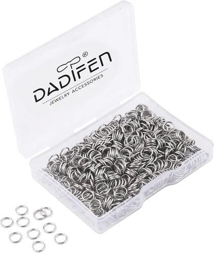 Vista 8 de Anillos de salto de oro de 0.157 in, 0.197 in, 0.236 in, 0.276 in, 0.315 in, 0.394 in, anillos de salto abiertos para joyería suministros