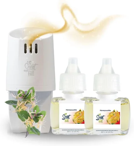 Vista 18 de Scent Fill Ambientador enchufable de sidra de manzana, repuestos de aceite perfumado, 2 recambios + difusor