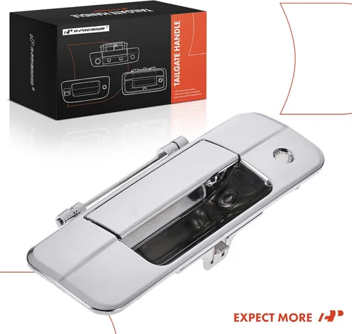 Vista 8 de A-Premium Manija de puerta trasera con cerradura compatible con Toyota Tundra 2007-2013, cromada
