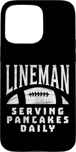 Vista 28 de Funda de regalo para iPhone 16 Ofensive Lineman Serving Pancakes Daily Football