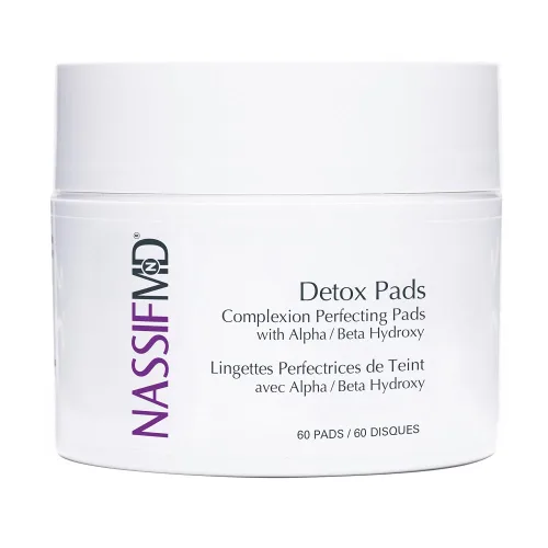 Vista 9 de NassifMD - Almohadillas de desintoxicación facial, almohadillas de ácido glicólico, tónico de hamamelis, almohadillas exfoliantes faciales toallitas