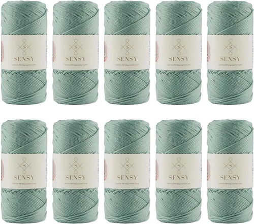 Vista 15 de Sensy Premium Cuerda de Poliéster 1.5mm (0.059 pulgadas) 164 Yardas Cuerda de Polipropileno 100% Cuerda de Macramé 1.5mm Cuerda para Bolsa