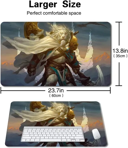 Vista 2 de Juego de mesa MTG Playmat Games Tamaño 60X35 cm CCG Compatible para MTG CCG RPG Juego de cartas coleccionables (Ajani Steadfast)