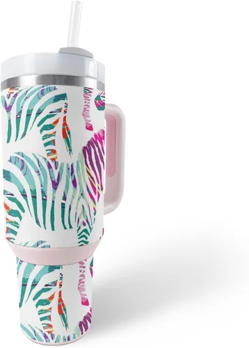 Vista 19 de MightySkins Skin - Vaso de vinilo compatible con Stanley The Quencher H2.0 FlowState de 40 onzas, diversión de los años 90, protectora, duradera