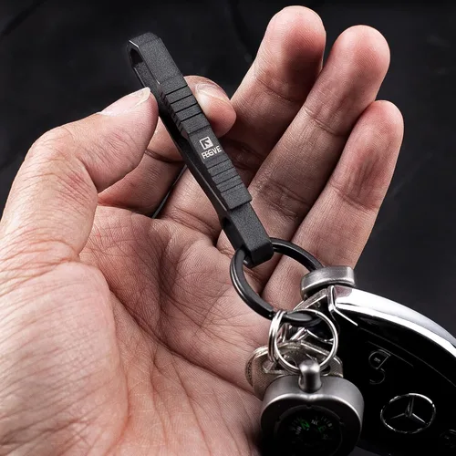 Vista 5 de TISUR Llavero con clip de bolsillo, acceso rápido y fácil a las llaves, soporte de titanio para llaves con llavero desmontable, regalos para hombres