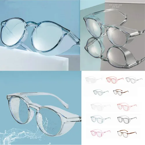 Vista 4 de willochra Paquete de 2 gafas de seguridad antivaho con protección lateral, bloqueo de luz azul, cómodas gafas de laboratorio transparentes