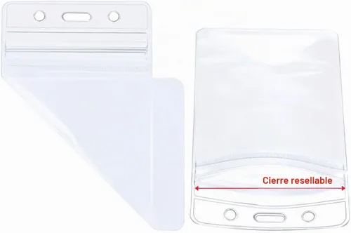 Vista 3 de Portatarjetas para llaves, paquete de 20 fundas verticales de plástico