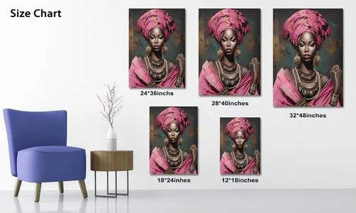 Vista 45 de Arte de pared afroamericano, decoración de rey y reina bailarín negro para sala de estar, arte de pareja de amor negro para dormitorio, lienzo