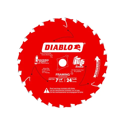 Vista 9 de Disco de sierra de enmarcado rápido Diablo para madera - Diámetro de 5-3/8", 16 dientes ATB, eje de 10 mm, corte de 0.049", ángulo de gancho de 18°