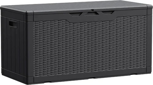 Vista 12 de Devoko Caja de cubierta de 29 galones, caja de almacenamiento al aire libre de resina impermeable Bloqueable y resistente a los rayos UV