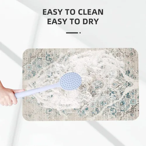Vista 6 de Alfombra de baño para baño, patrón bohemio clásico, antideslizante, secado rápido, lavable a máquina, cómoda alfombra de baño para baño, bañera