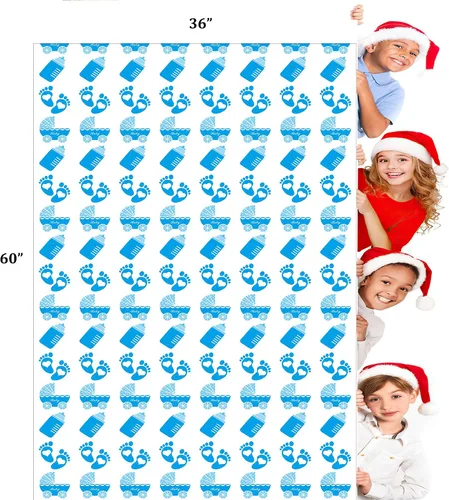 Vista 3 de ysmile Bolsa de regalo extra grande para baby shower, bolsa de envoltura de regalo para niños, bolsa de plástico gigante de 60 pulgadas
