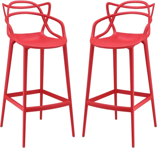 Vista 5 de Modway Enredado moderno moldeado plástico dos sillas de comedor en verde