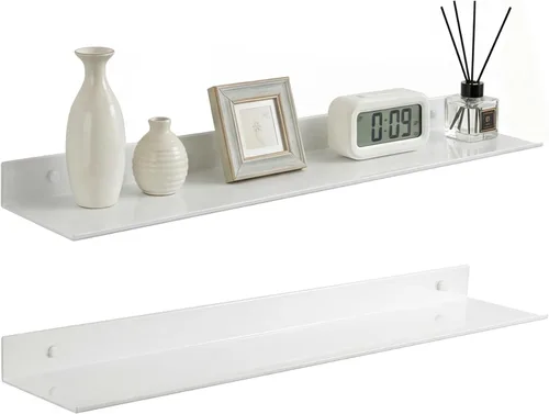 Vista 19 de Z metnal Estantes flotantes pequeños, mini estante de metal para pared, aluminio, montado en la pared y sin taladro, negro, 4.7 pulgadas, paquete