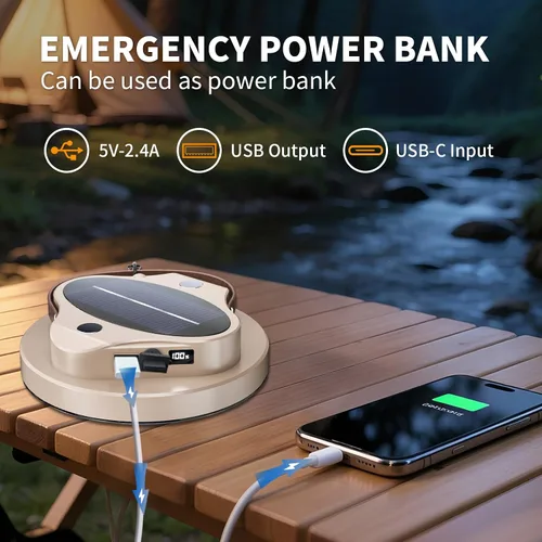 Vista 6 de Linterna LED portátil de 5000 lúmenes, luz recargable de 30 W con imán, IPX4 impermeable, luces de tienda de campaña, falla de energía, kits