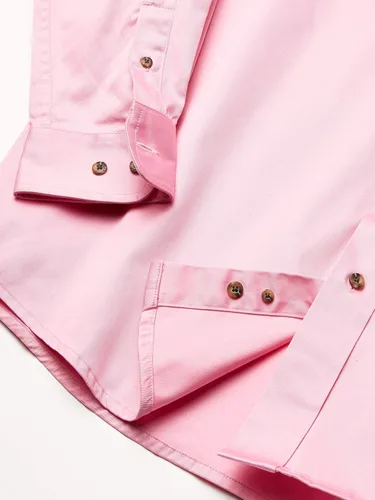 Vista 4 de ARIAT Camisa de sarga sólida para hombre, Rosa (Prism Pink)