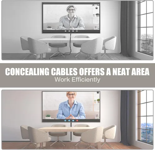 Vista 6 de Cubierta de pared para cable, 39 pulgadas, autoadhesivas, para cables en la pared, cable de extensión para piso, TV montada, cavidad del hogar
