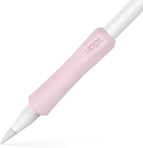 Vista 12 de UPPERCASE Designs NimbleGrip Premium Silicone Ergonomic Comfort Grip Holder, Dual Sided Design, Compatible with Apple Pencil Pro, USB-C, 2nd Beige