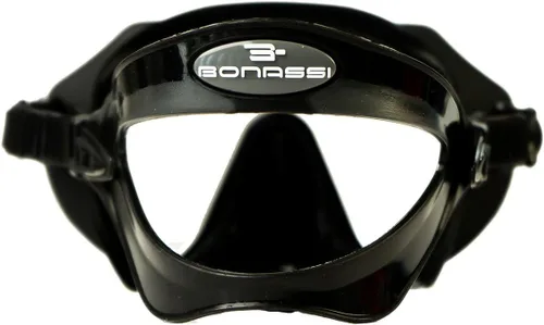 Vista 3 de Bonassi Hera Mask Frameless , Low Volume, Wide View, Micrometrical Strap Regulation Great for Diving and Snorkling with Box