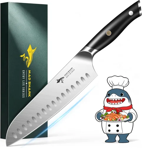 Vista 7 de MAD SHARK Cuchillo de chef de 8 pulgadas, acero inoxidable alemán de alto