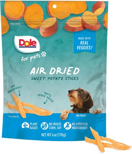 Vista 8 de Dole Golosinas para perros de plátano secado al aire para mascotas, 6 onzas Hecho con plátano real, un solo ingrediente, golosinas para perros