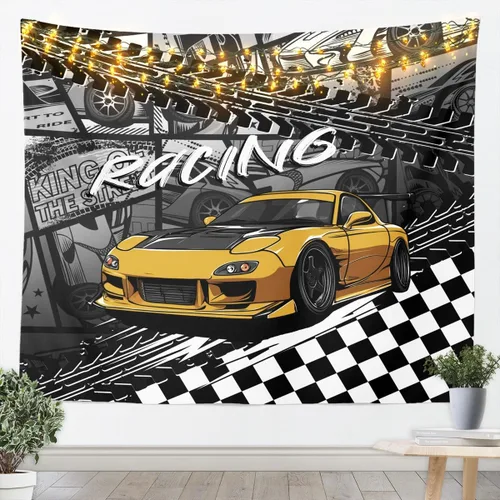 Vista 19 de Manfei Tapiz de pared de aviones para niños, diseño de bandera estadounidense, decoración de habitación de niños, niñas y adultos, decoración