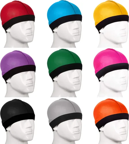 Vista 7 de SATINIOR 9 piezas de gorras de ondas sedosas para hombre, con banda elástica, gorras onduladas sedosas, estilo 2