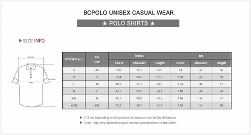 Vista 6 de BCPOLO - Polo para hombre, 1 bolsillo en el pecho, Dri Fit