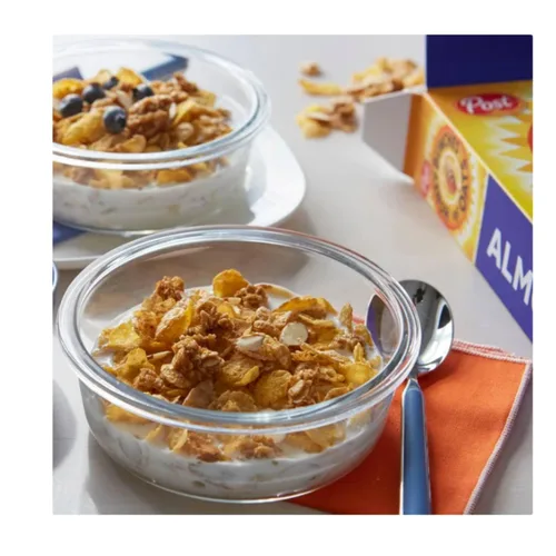 Vista 4 de Honey Bunchhes of Oats with Almonds Cereal para el desayuno de 100 onzas, paquete de 2