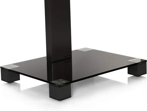 Vista 9 de SONOROUS PL-2510 - Soporte de TV premium para sala de estar y dormitorio, moderno soporte de piso de lujo con soporte giratorio y base de vidrio