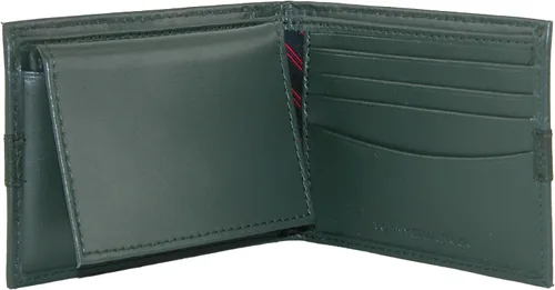 Vista 2 de Tommy Hilfiger Cartera de cuero genuino para hombre con múltiples ranuras para tarjetas