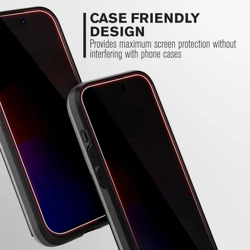 Vista 6 de VENA Protector de pantalla de vidrio templado de privacidad de 2 vías compatible con Apple iPhone 15 Pro Max (6.7 pulgadas) – 3 paquetes