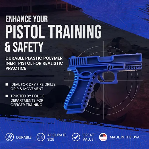 Vista 2 de Pistola de entrenamiento de polímero de plástico duradero, pistola de entrenamiento ligera y realista para taladros de fuego secos seguros
