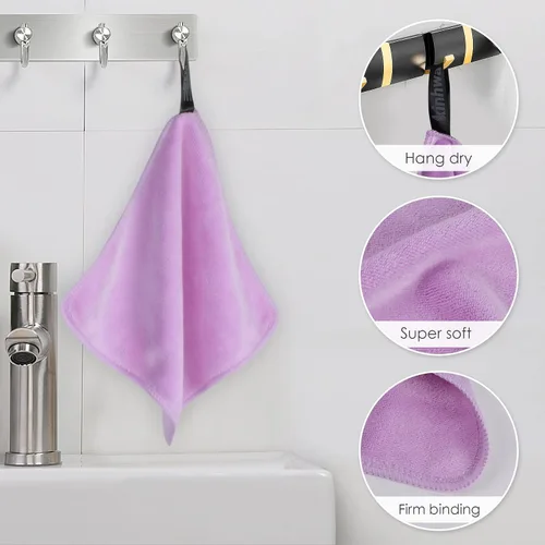 Vista 3 de KinHwa Paños de limpieza facial de microfibra ultra suaves y absorbentes, toallitas para eliminar el maquillaje de ojos, toallitas para pieles