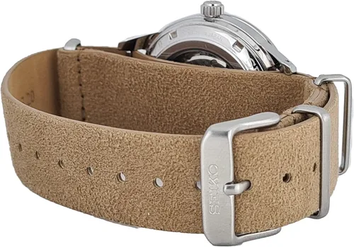 Vista 2 de SEIKO SSA453J1, preajuste para hombre, automático, inoxidable, zafiro, tono plateado, esfera azul, WR, SSA453