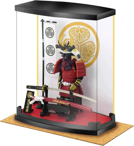Vista 13 de MEISTER JAPAN Samurai Figura Naoe Kanetsugu Estatua de 8.3 pulgadas con vitrina 1:10 scale armor with iconic "Ai" love-crest helmet, miniature