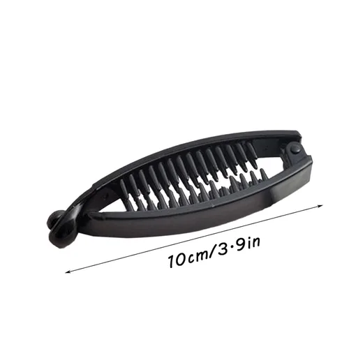 Vista 5 de Jinshining 4 pinzas para el pelo de plátano negro, accesorios para el cabello para mujer, regalo de Navidad