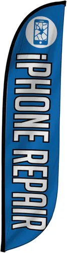 Vista 9 de LookOurWay Bandera de plumas, bandera publicitaria de 12 pies de alto para promoción de negocios y eventos, solo bandera, detalles automáticos
