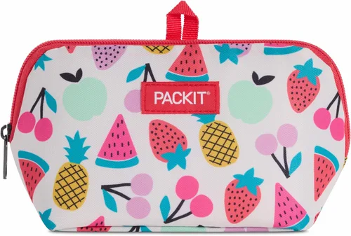 Vista 12 de PackIt Bolsa de aperitivos congelable, negra, fabricada con tecnología EcoFreeze plegable, reutilizable, cierre de cremallera que se bloquea en aire