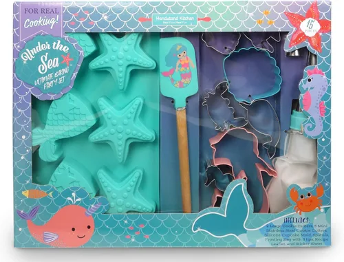 Vista 6 de Handstand Kitchen Arcoiris y unicornios 15 piezas Ultimate Baking Party con recetas Dishwasher Safe, Family Activity, Sturdy for Everyday Use