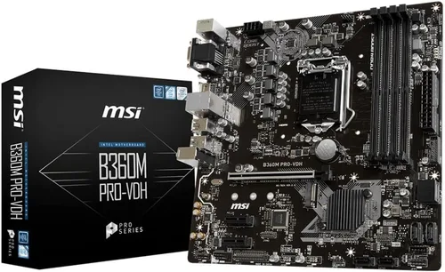 Vista 14 de MSI Serie Pro Intel Coffee Lake B360 LGA 1151 BTC ETH LTC Placa Base de Minería de Criptomonedas ATX (B360-F PRO)