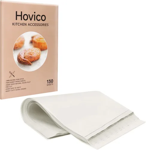 Vista 9 de Paquete de 130 hojas de papel pergamino precortadas Papel de hornear marrón sin blanquear de 12 x 12 pulgadas Forros antiadherentes resistentes