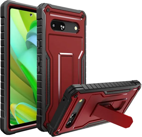 Vista 8 de Funda para Google Pixel 7, protección de grado militar a prueba de golpes con protector de pantalla HD de vidrio templado y soporte compatible